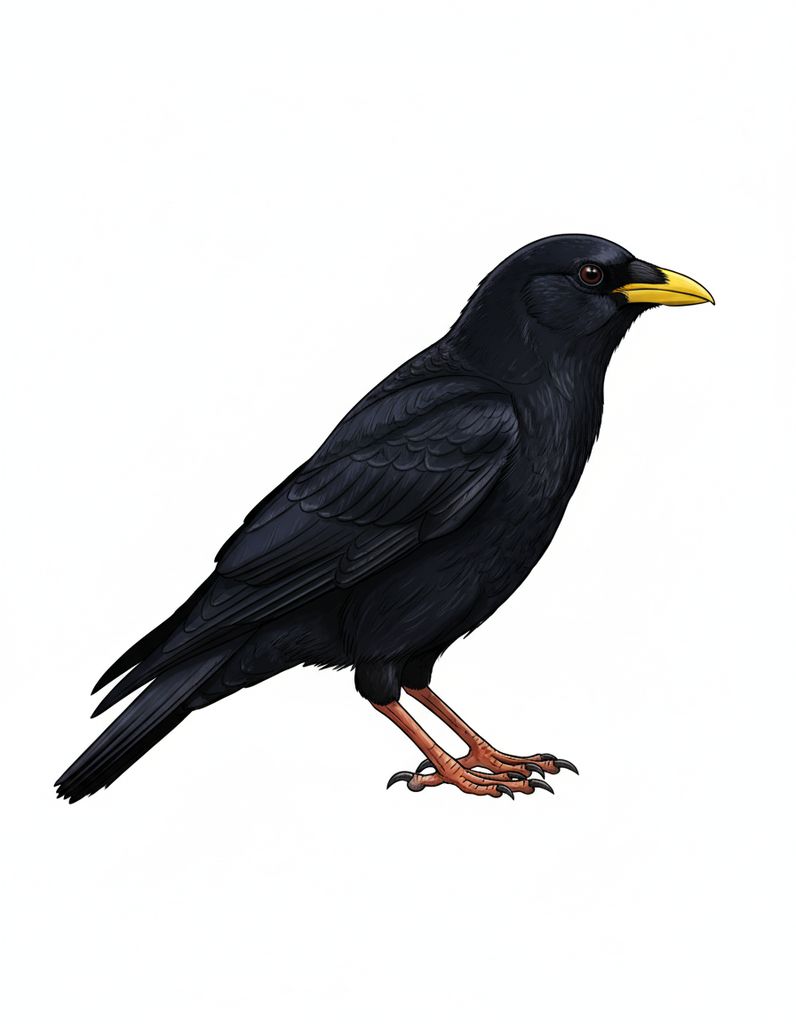 Illustration Alpendohle