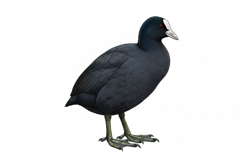Illustration Blässhuhn
