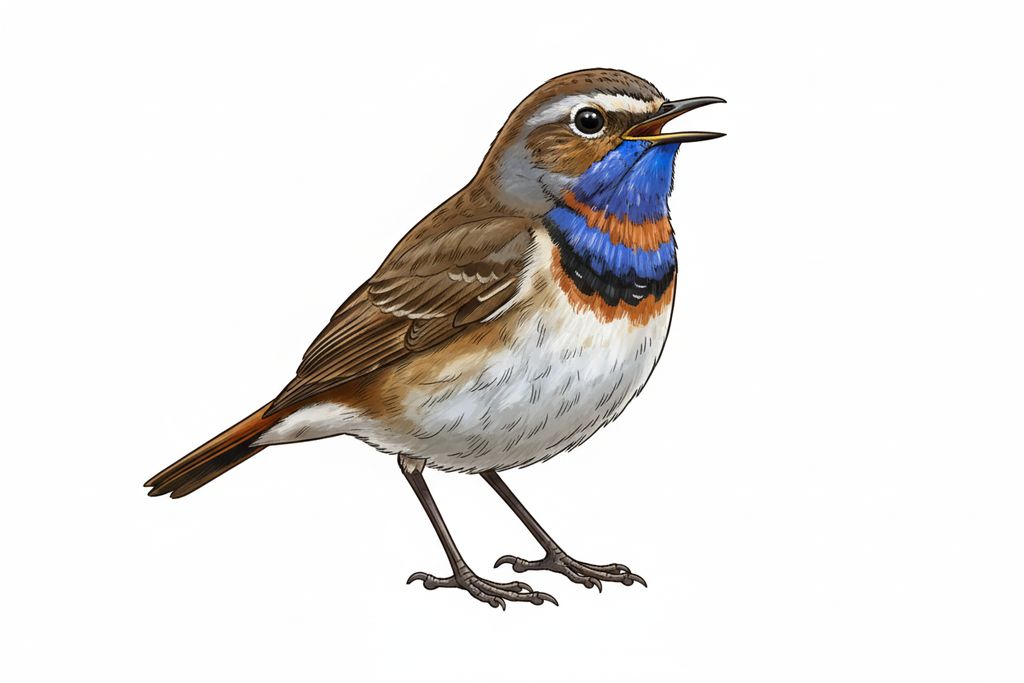 Illustration Blaukehlchen