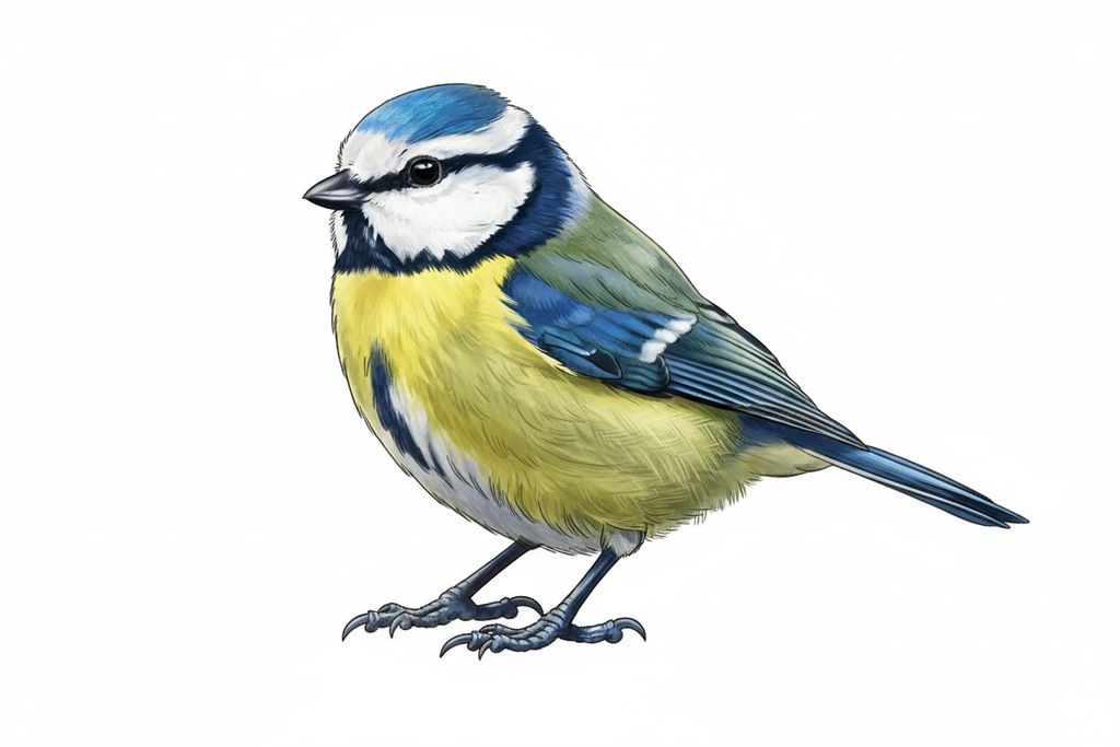 Illustration Blaumeise