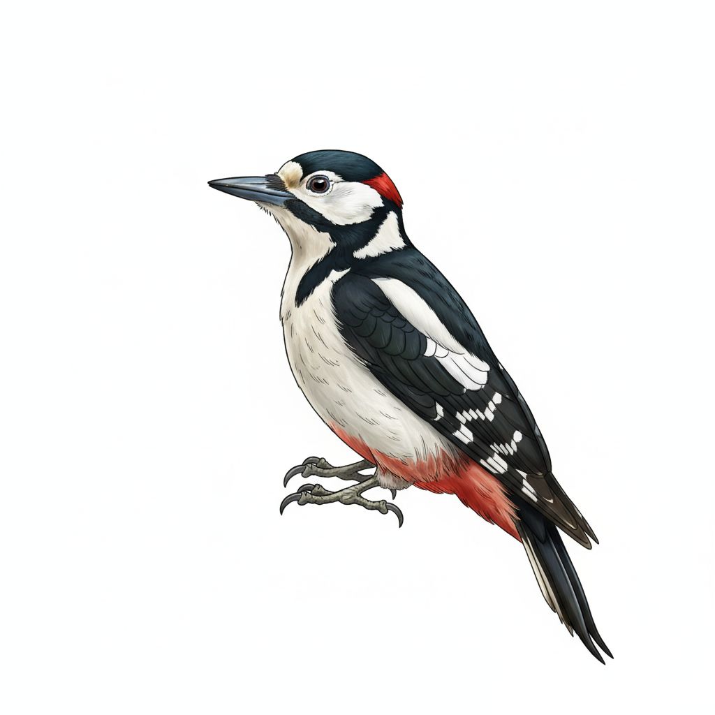 Illustration Buntspecht
