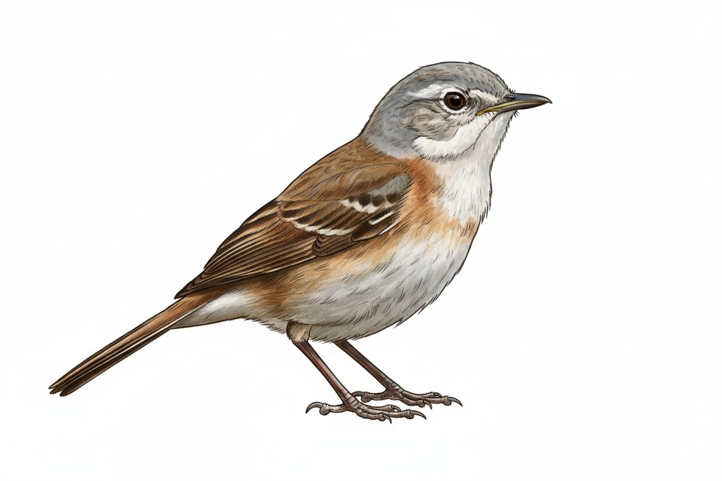 Illustration Dorngrasmücke