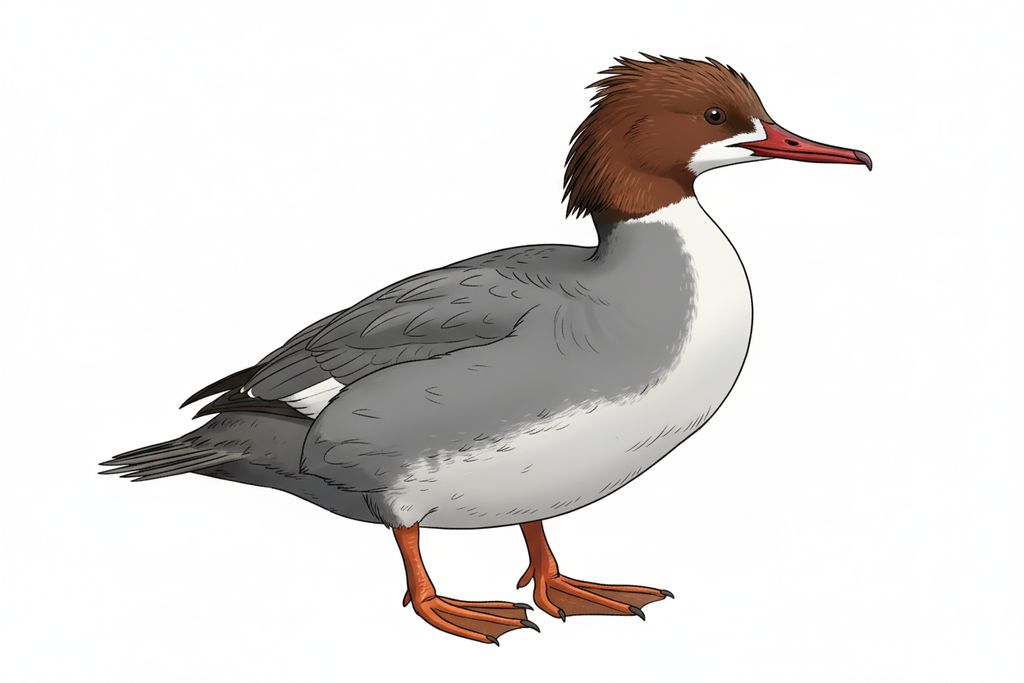 Illustration Gänsesäger