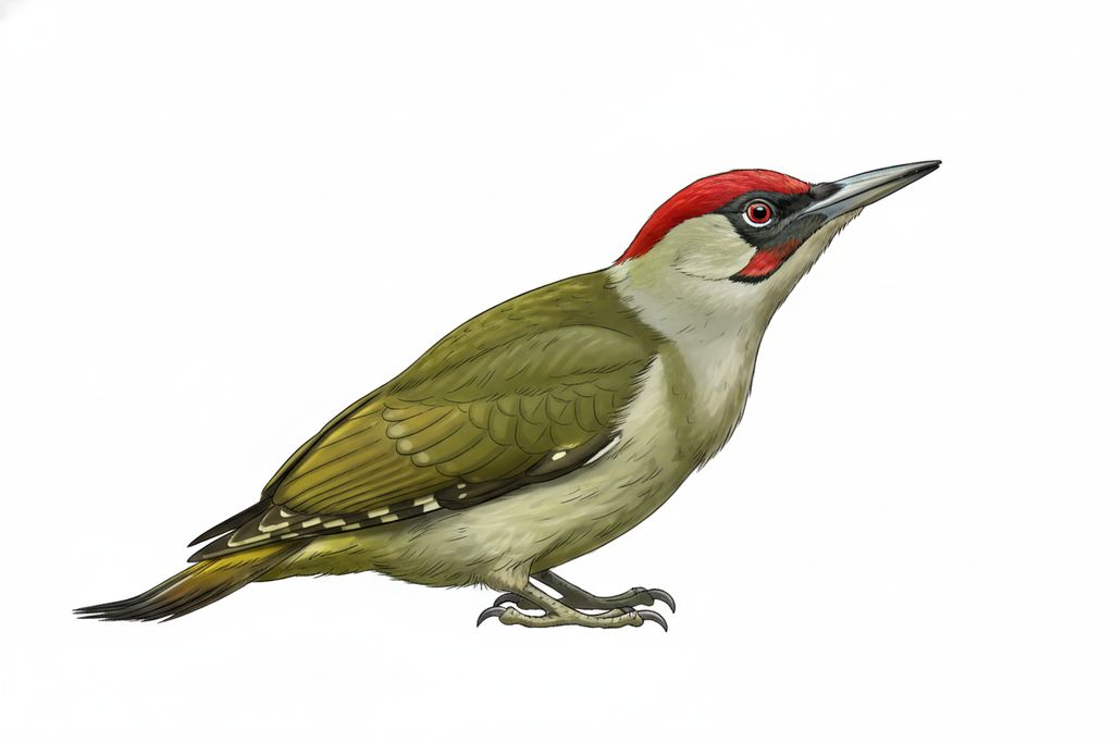 Illustration Grünspecht