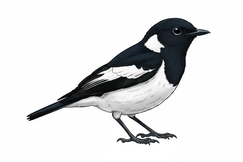 Illustration Halsbandschnäpper