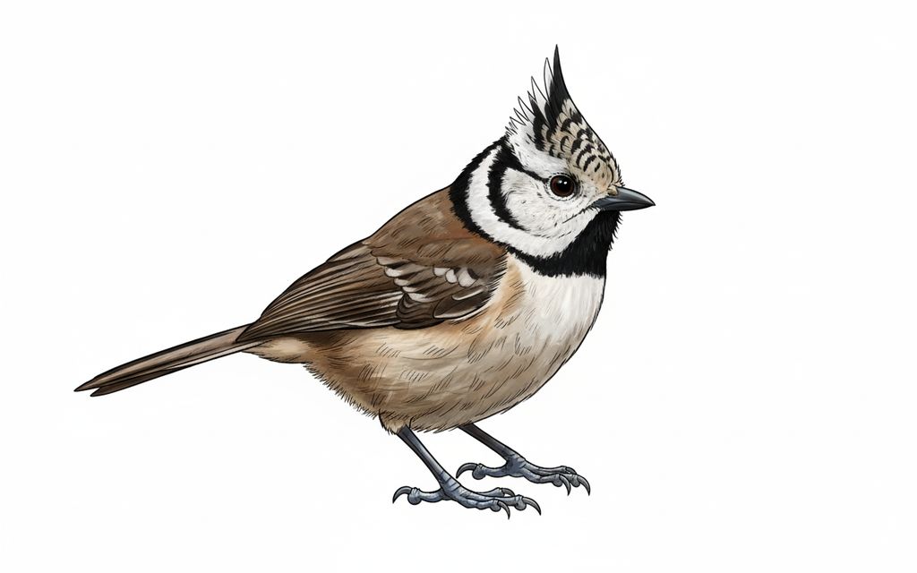 Illustration Haubenmeise