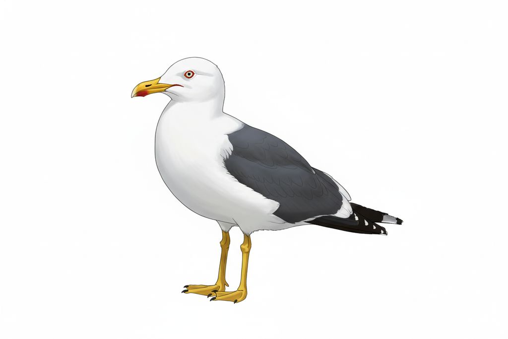 Illustration Heringsmöwe