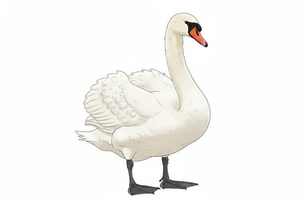 Illustration Höckerschwan
