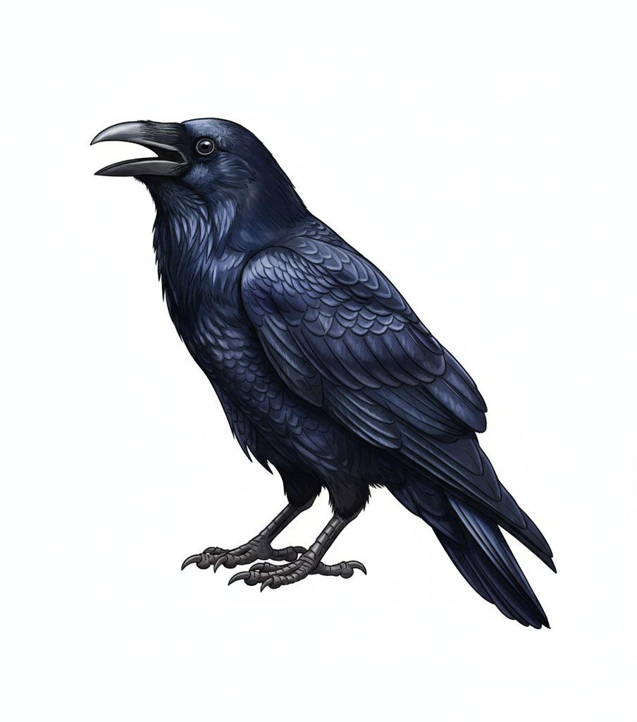 Illustration Kolkrabe