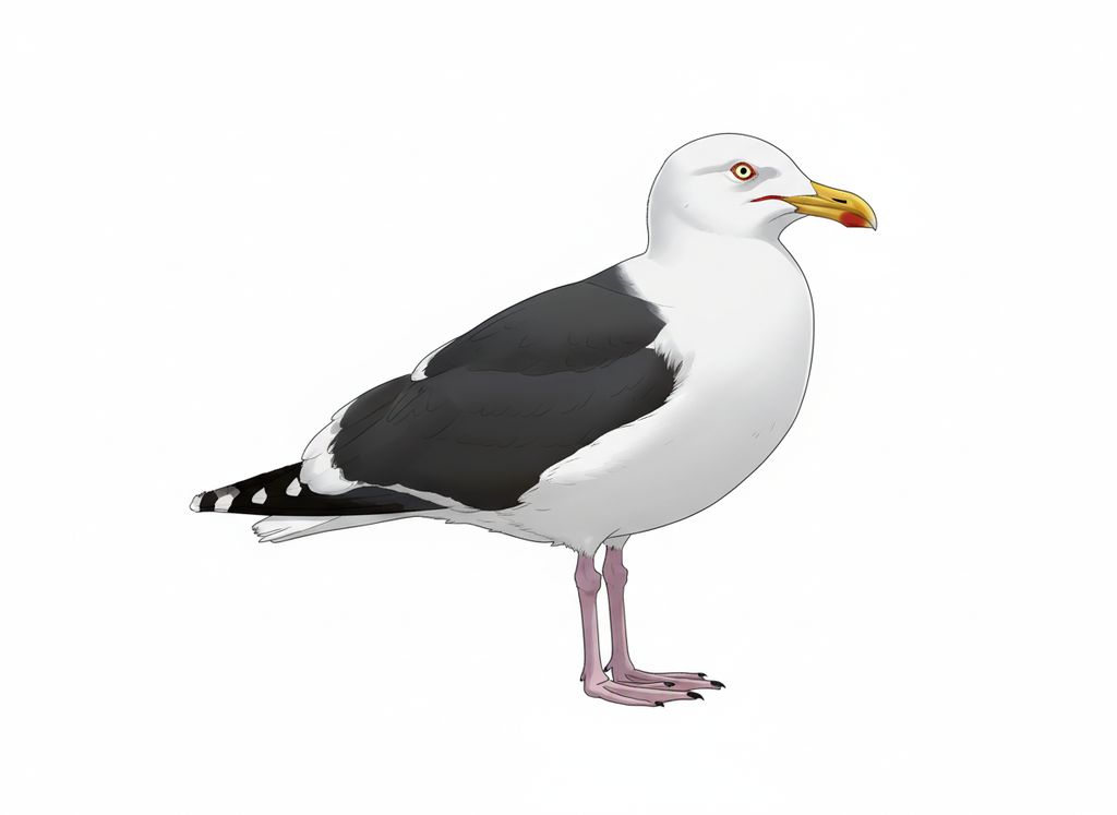 Illustration Mantelmöwe