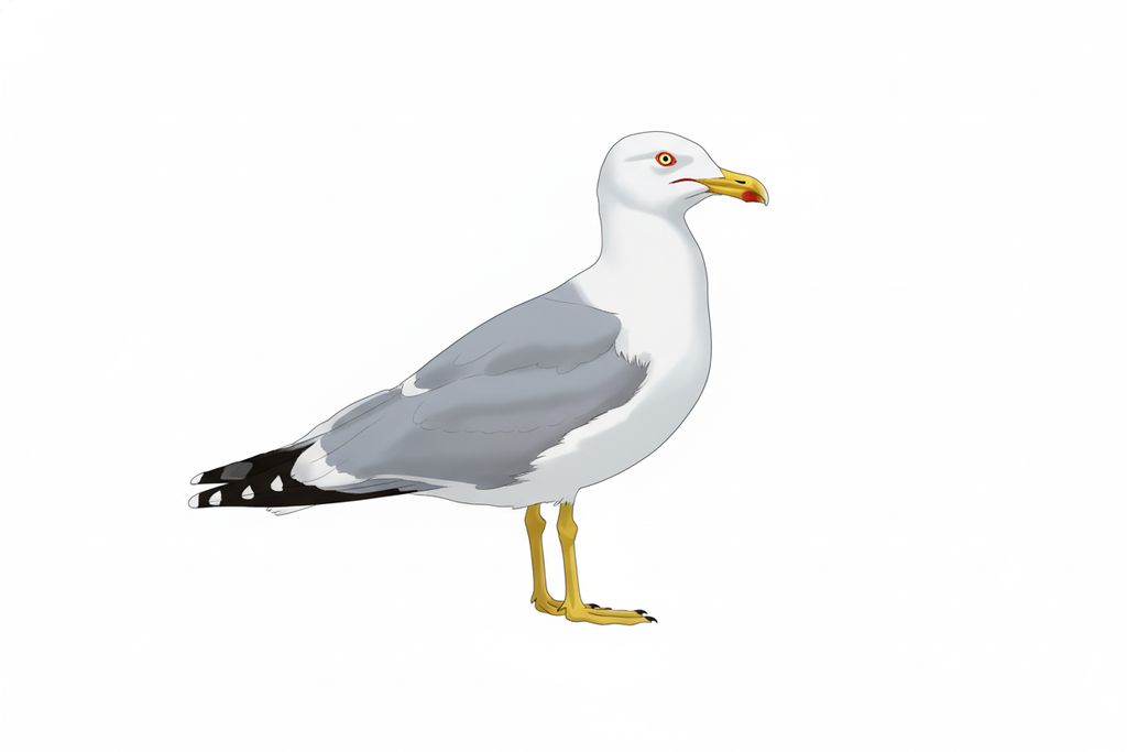 Illustration Mittelmeermöwe