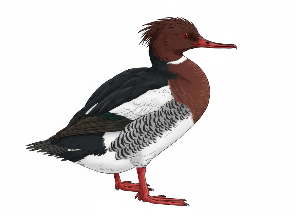 Illustration Mittelsäger