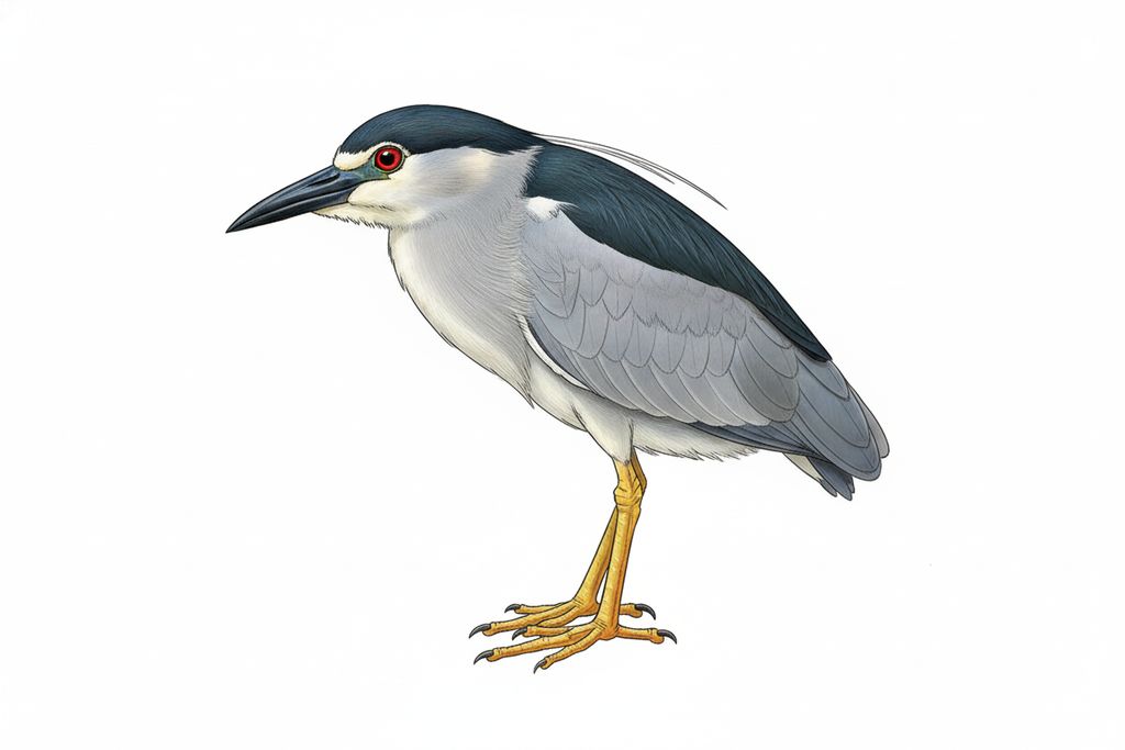 Illustration Nachtreiher