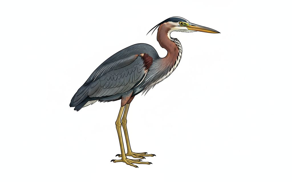 Illustration Purpurreiher