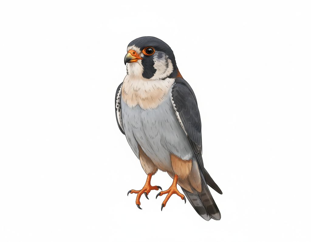 Illustration Rotfußfalke
