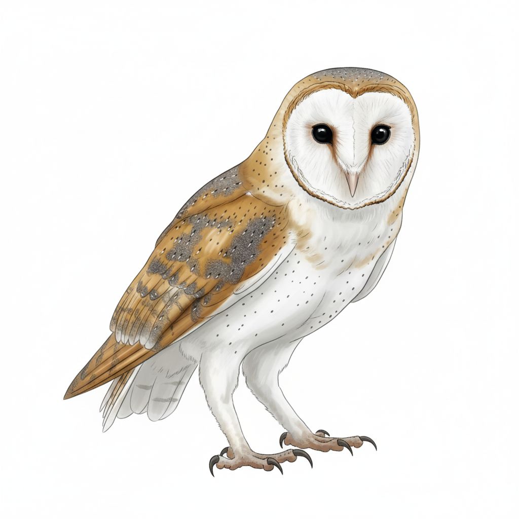 Illustration Schleiereule