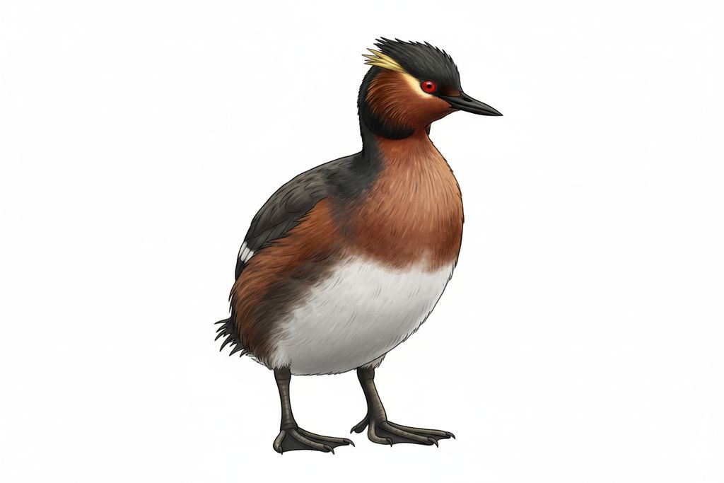 Illustration Schwarzhalstaucher