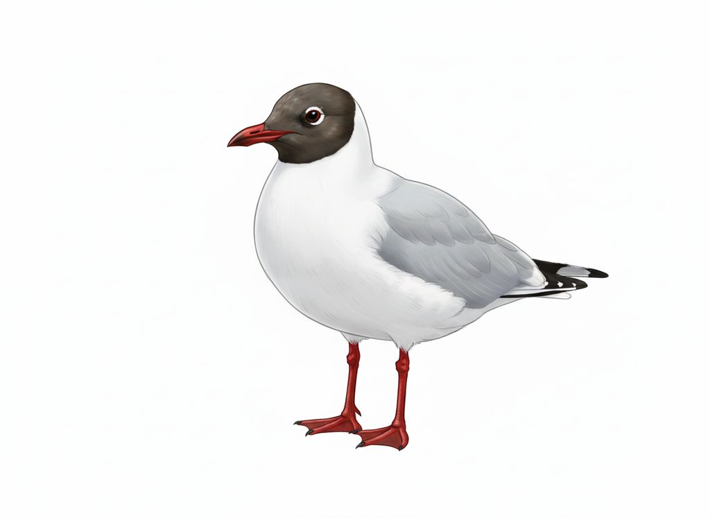 Illustration Schwarzkopfmöwe
