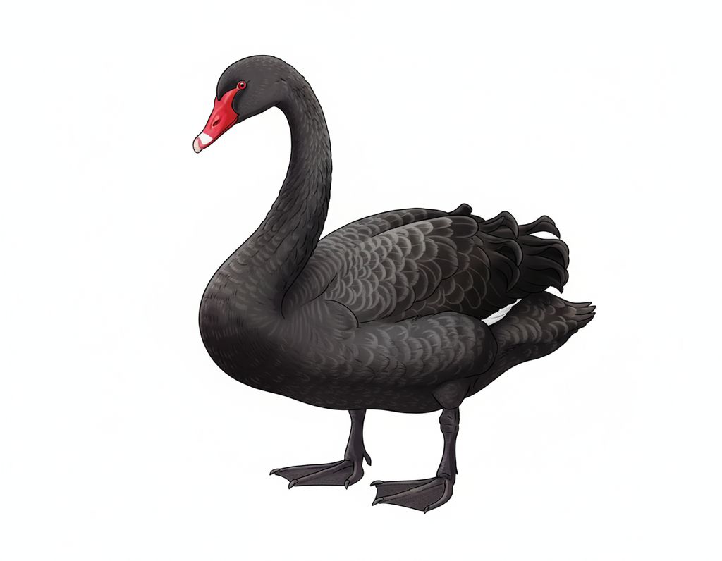 Illustration Schwarzschwan