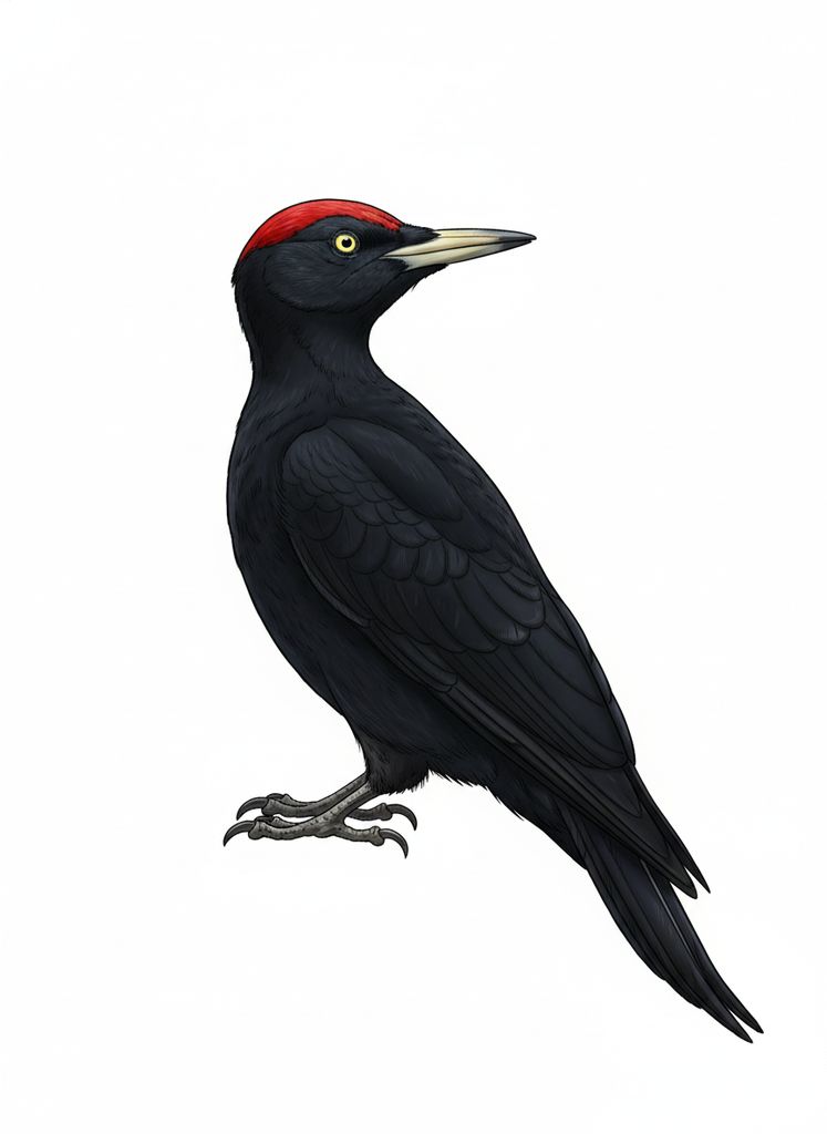 Illustration Schwarzspecht