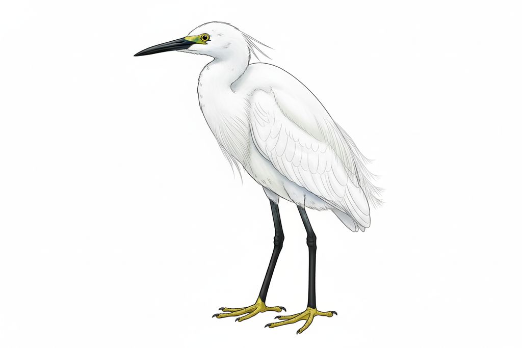Illustration Seidenreiher