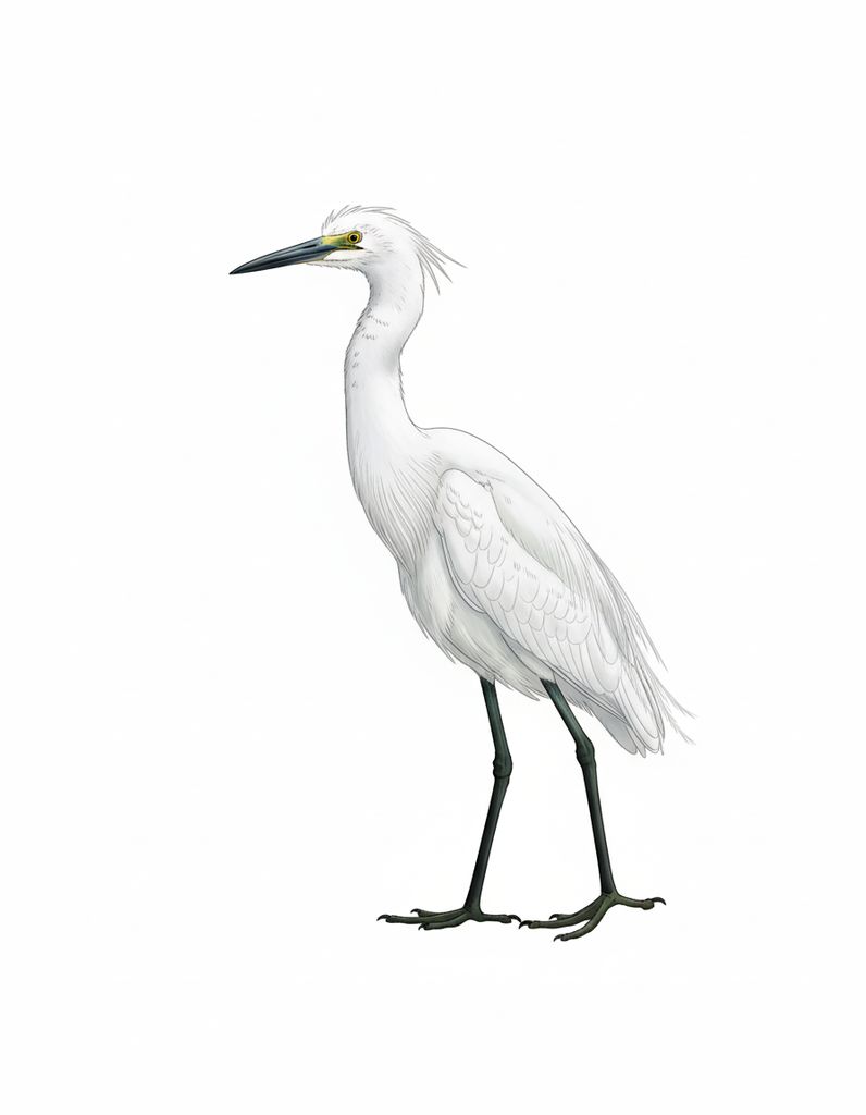 Illustration Silberreiher