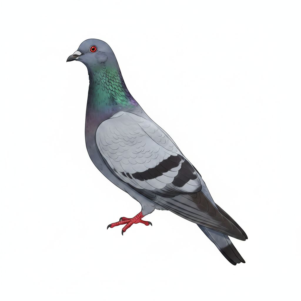 Illustration Straßentaube
