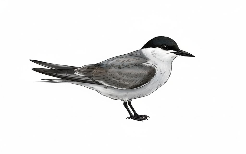 Illustration Trauerseeschwalbe