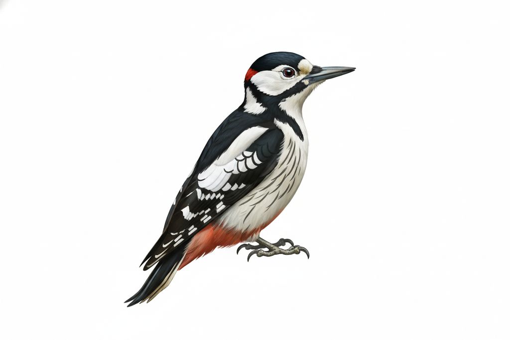 Illustration Weißrückenspecht